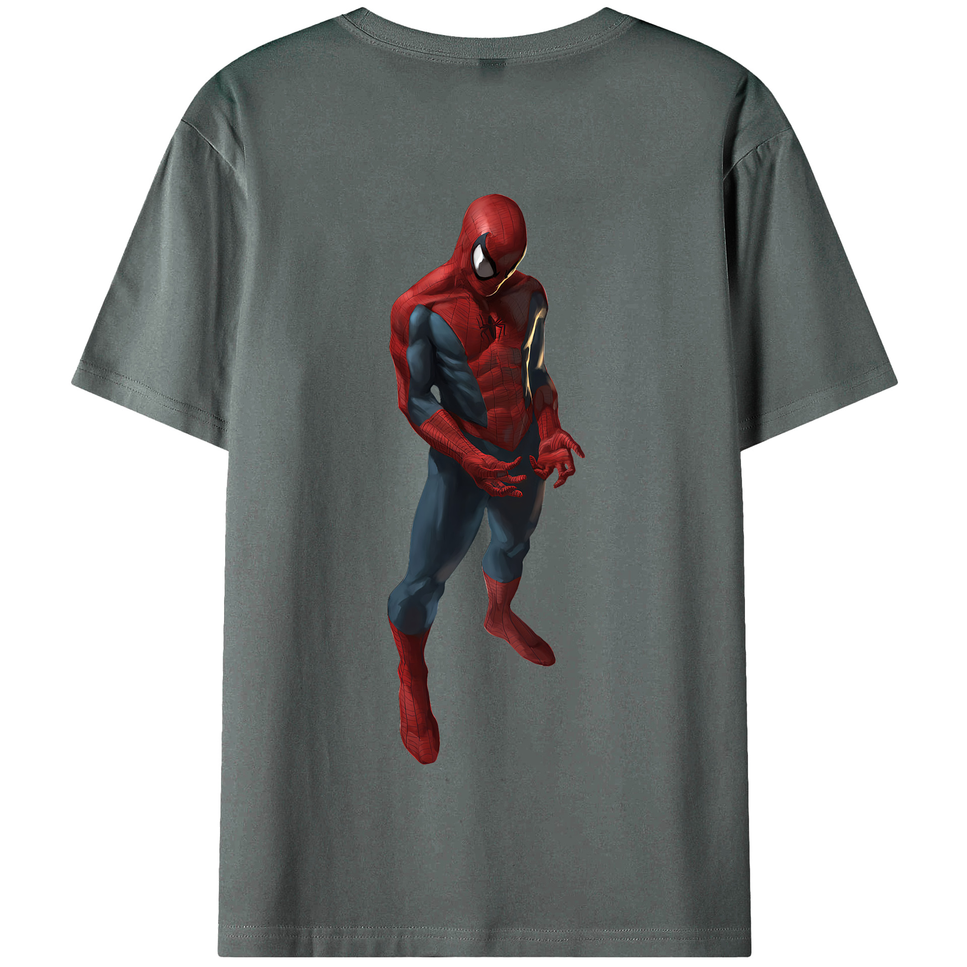 Spider Man スパイダーマン 綿100％半袖Tシャツ（背面プリント）